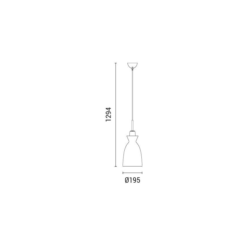 Candeeiro suspenso 1xE27/15W/230V branco diâmetro 19,5 cm