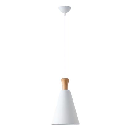 Candeeiro suspenso 1xE27/15W/230V branco diâmetro 20 cm