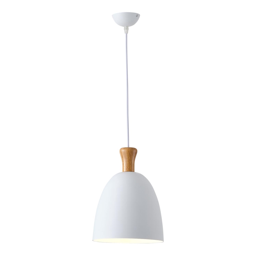 Candeeiro suspenso 1xE27/15W/230V branco diâmetro 23 cm