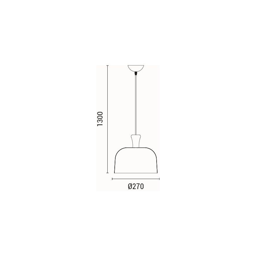 Candeeiro suspenso 1xE27/15W/230V branco diâmetro 27 cm