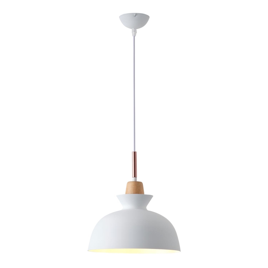 Candeeiro suspenso 1xE27/15W/230V branco diâmetro 28 cm