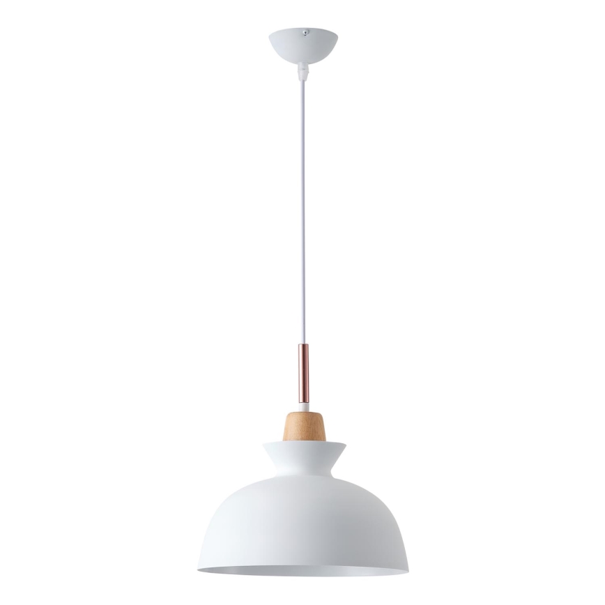 Candeeiro suspenso 1xE27/15W/230V branco diâmetro 28 cm