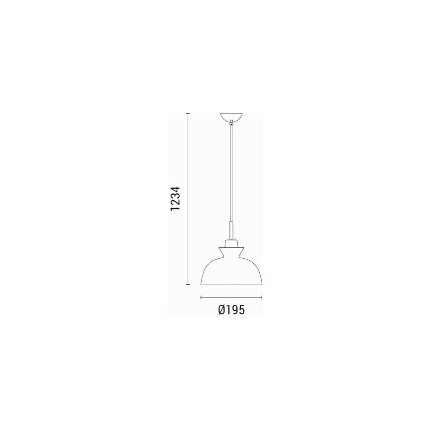 Candeeiro suspenso 1xE27/15W/230V branco diâmetro 28 cm