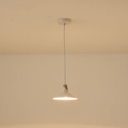 Candeeiro suspenso 1xE27/15W/230V branco