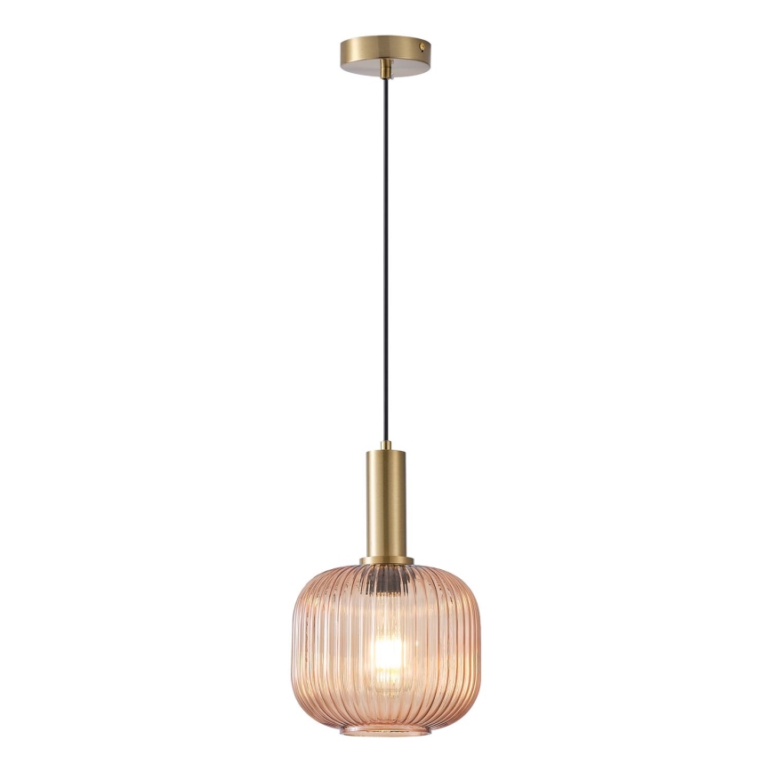 Candeeiro suspenso 1xE27/15W/230V castanho diâmetro 20 cm