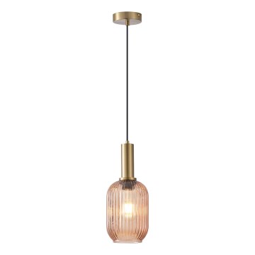 Candeeiro suspenso 1xE27/15W/230V castanho pr. 13 cm
