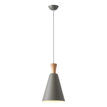 Candeeiro suspenso 1xE27/15W/230V cinzento diâmetro 20 cm