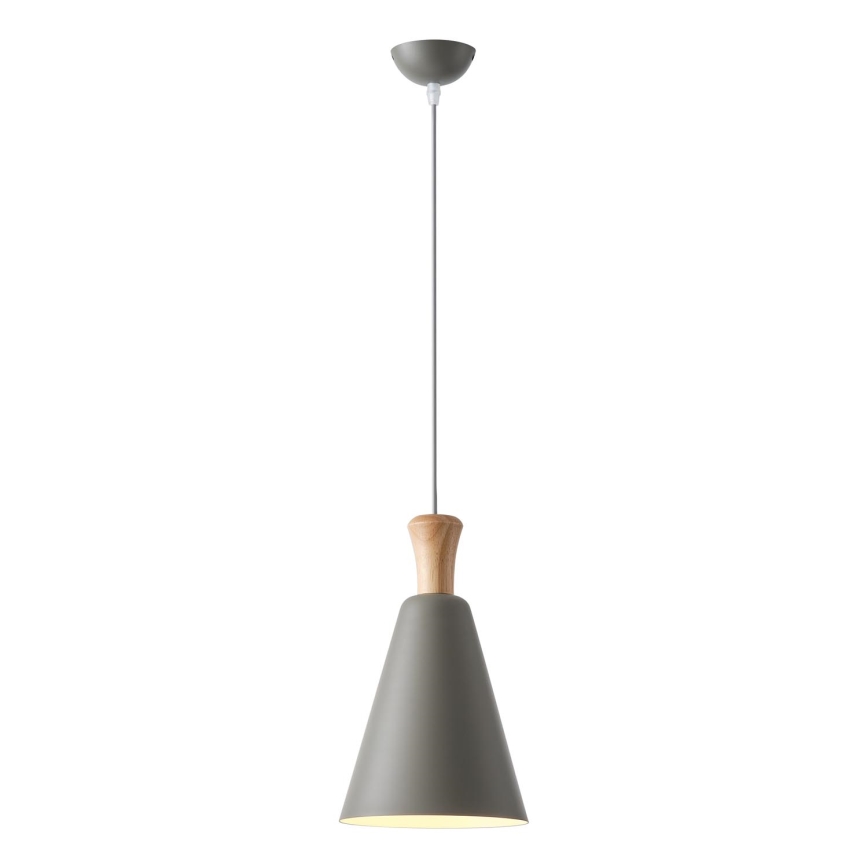 Candeeiro suspenso 1xE27/15W/230V cinzento diâmetro 20 cm