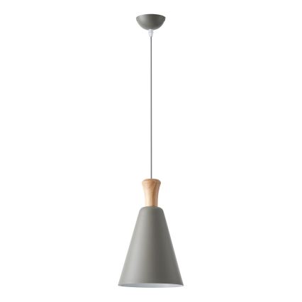 Candeeiro suspenso 1xE27/15W/230V cinzento diâmetro 20 cm