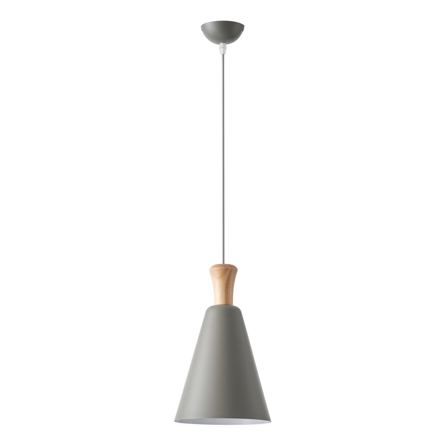 Candeeiro suspenso 1xE27/15W/230V cinzento diâmetro 20 cm
