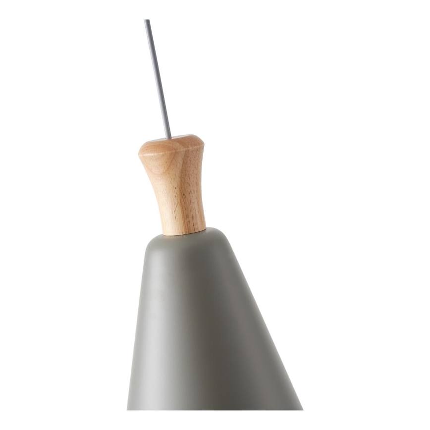 Candeeiro suspenso 1xE27/15W/230V cinzento diâmetro 20 cm