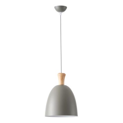 Candeeiro suspenso 1xE27/15W/230V cinzento diâmetro 23 cm