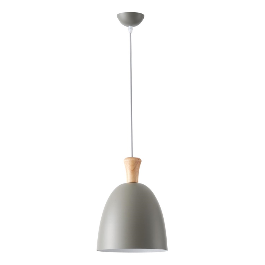 Candeeiro suspenso 1xE27/15W/230V cinzento diâmetro 23 cm