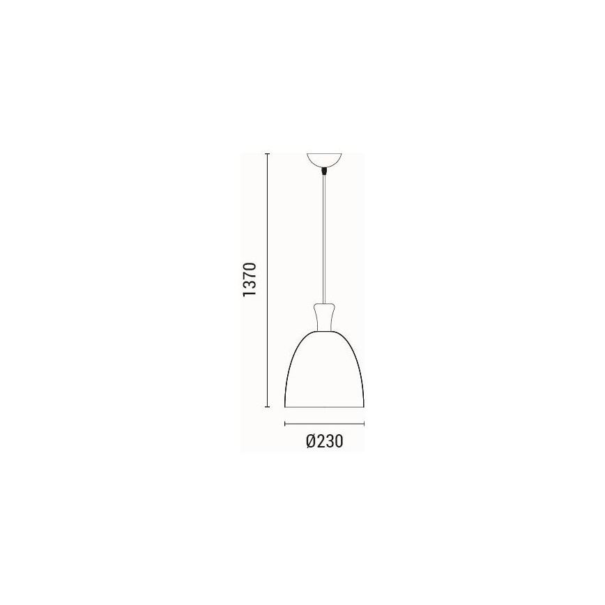 Candeeiro suspenso 1xE27/15W/230V cinzento diâmetro 23 cm