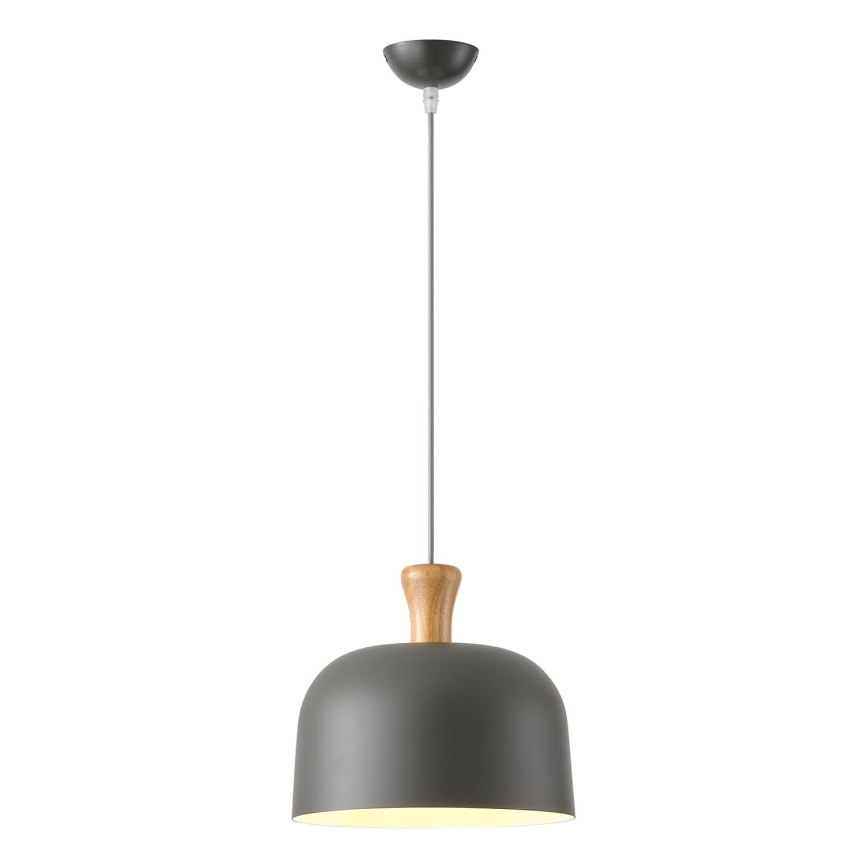 Candeeiro suspenso 1xE27/15W/230V cinzento diâmetro 27 cm