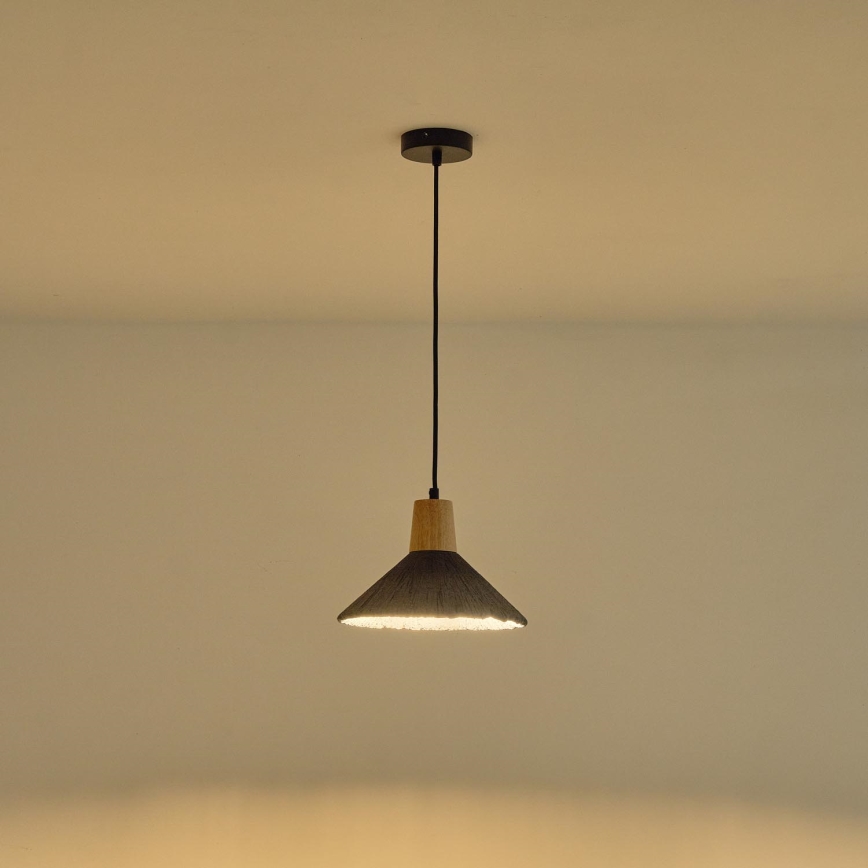 Candeeiro suspenso 1xE27/15W/230V cinzento