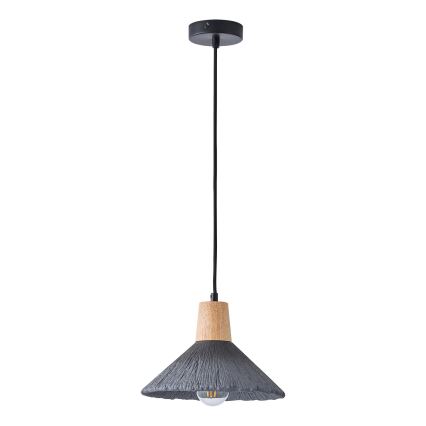 Candeeiro suspenso 1xE27/15W/230V cinzento