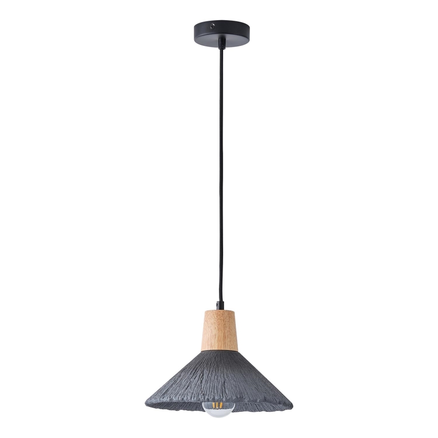Candeeiro suspenso 1xE27/15W/230V cinzento