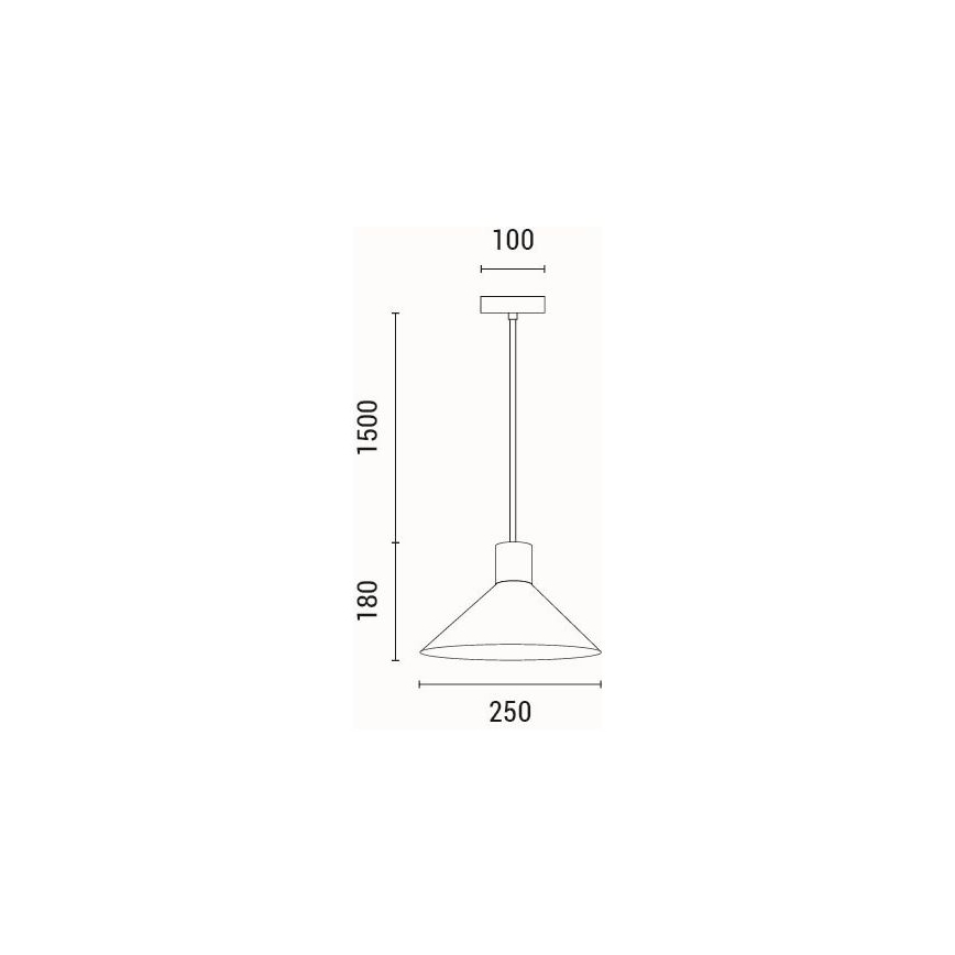 Candeeiro suspenso 1xE27/15W/230V cinzento