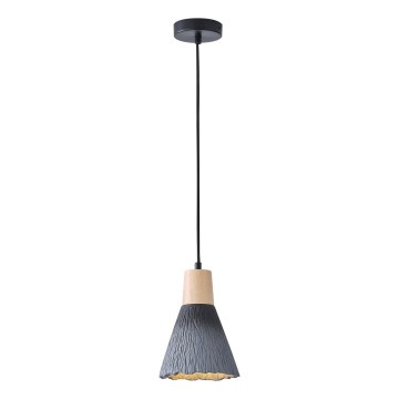 Candeeiro suspenso 1xE27/15W/230V cinzento
