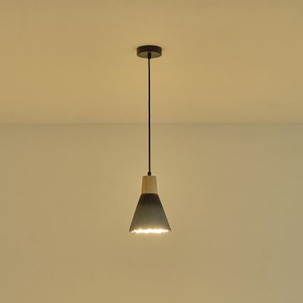 Candeeiro suspenso 1xE27/15W/230V cinzento