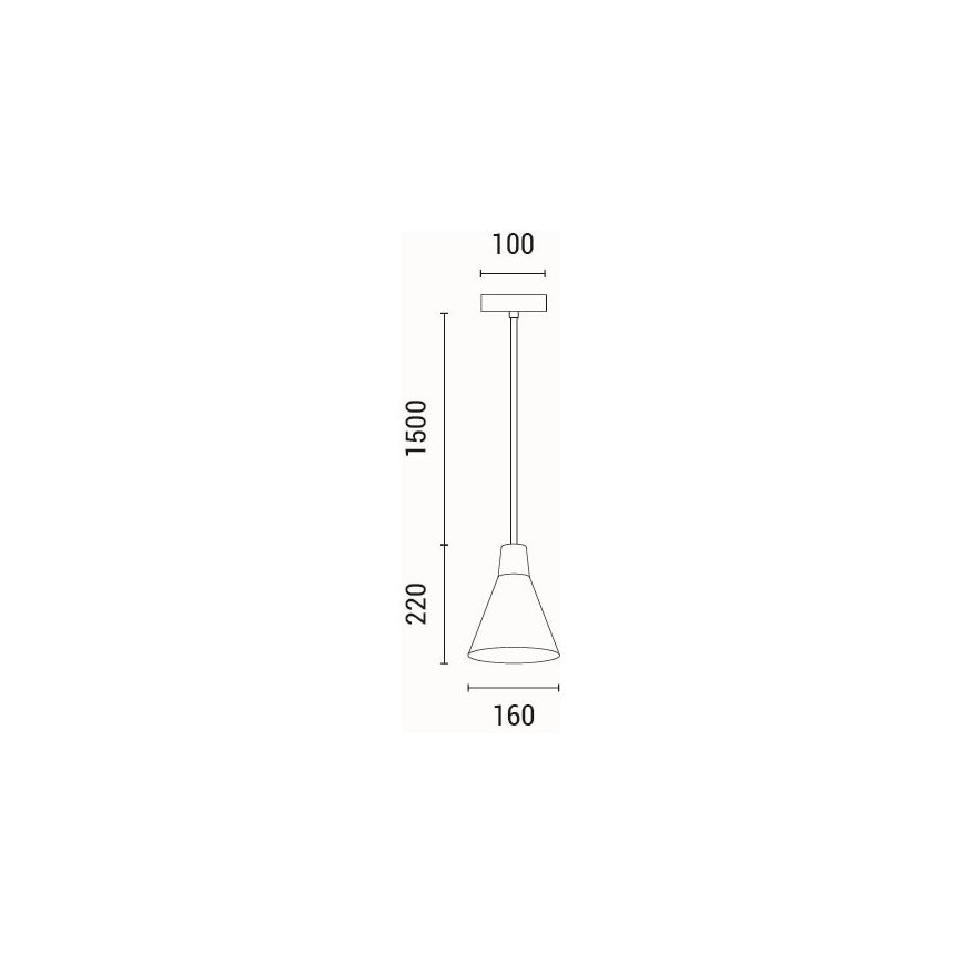 Candeeiro suspenso 1xE27/15W/230V cinzento