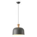 Candeeiro suspenso 1xE27/15W/230V cinzento