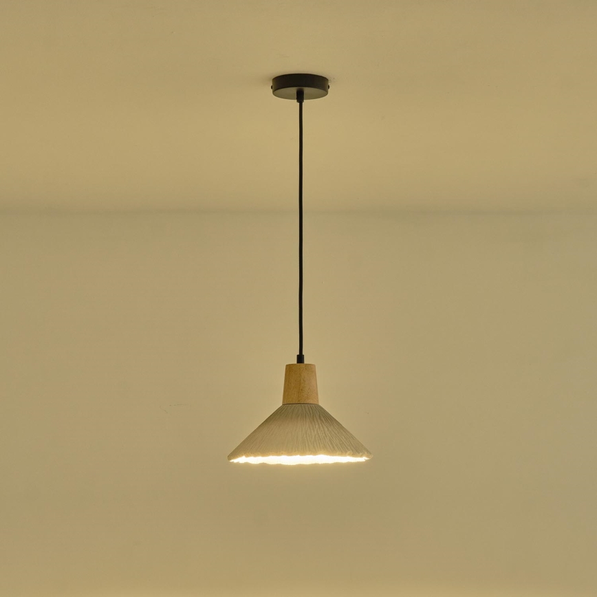 Candeeiro suspenso 1xE27/15W/230V creme
