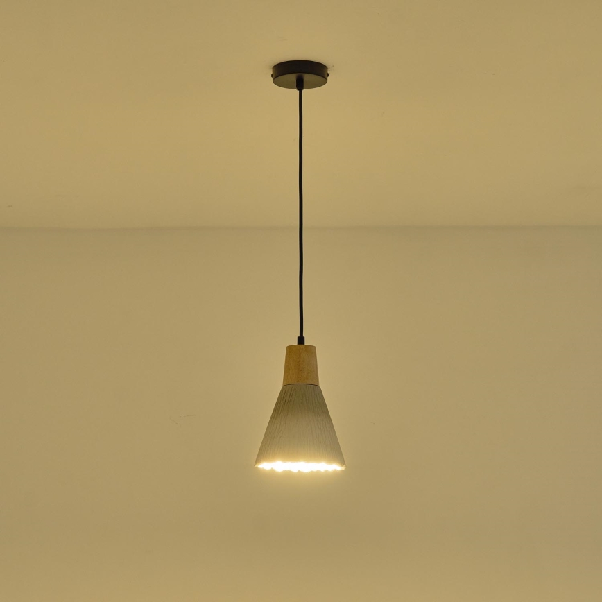 Candeeiro suspenso 1xE27/15W/230V creme