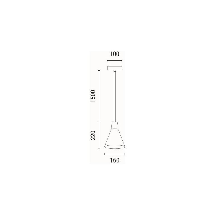 Candeeiro suspenso 1xE27/15W/230V creme