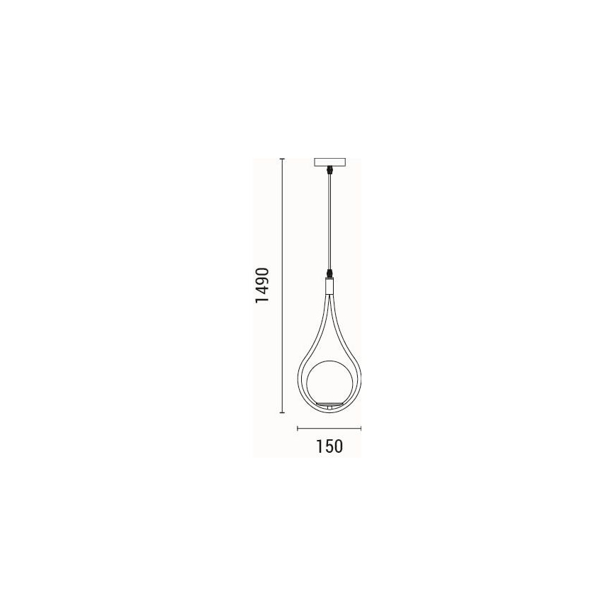 Candeeiro suspenso 1xE27/15W/230V latão