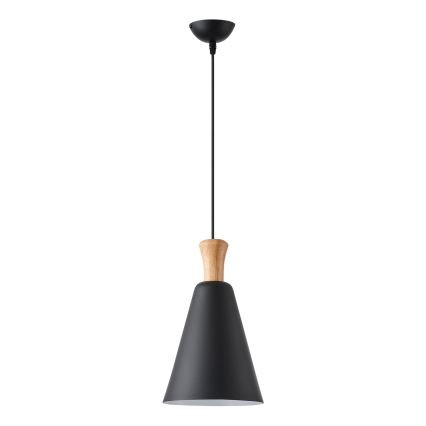 Candeeiro suspenso 1xE27/15W/230V preto diâmetro 20 cm