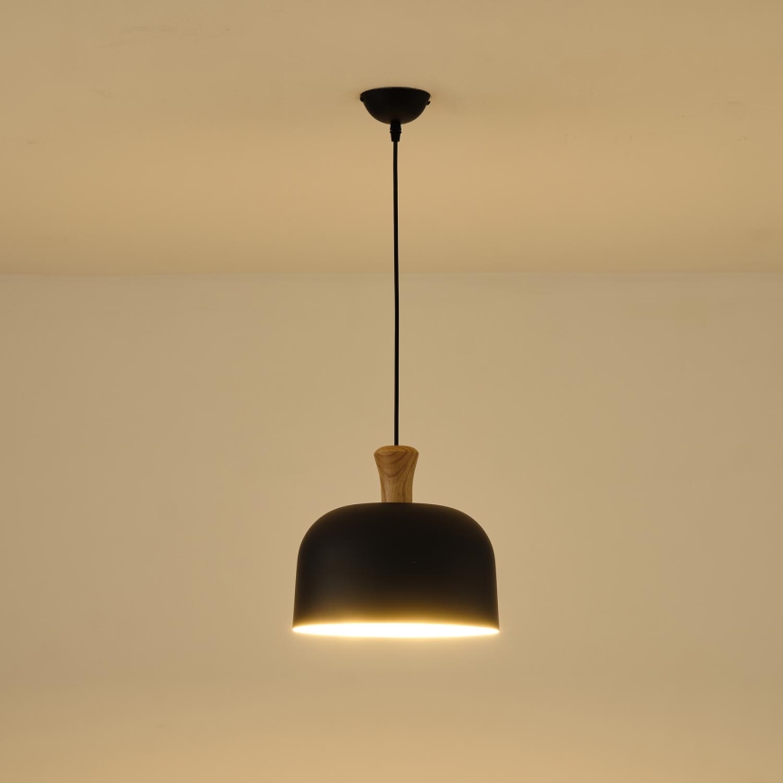 Candeeiro suspenso 1xE27/15W/230V preto