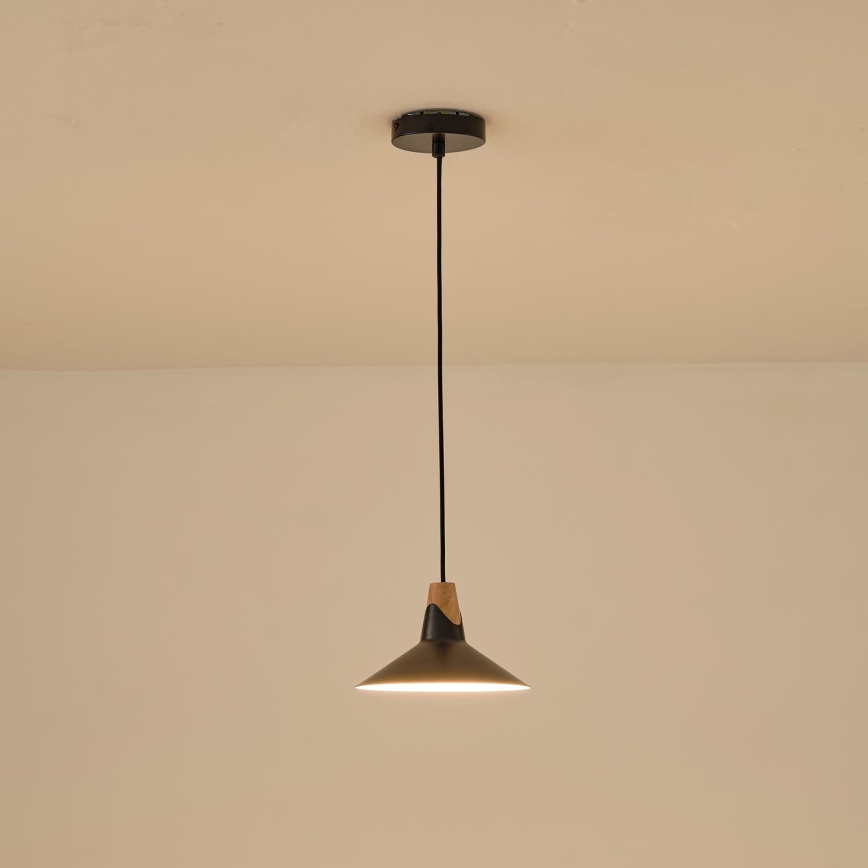 Candeeiro suspenso 1xE27/15W/230V preto