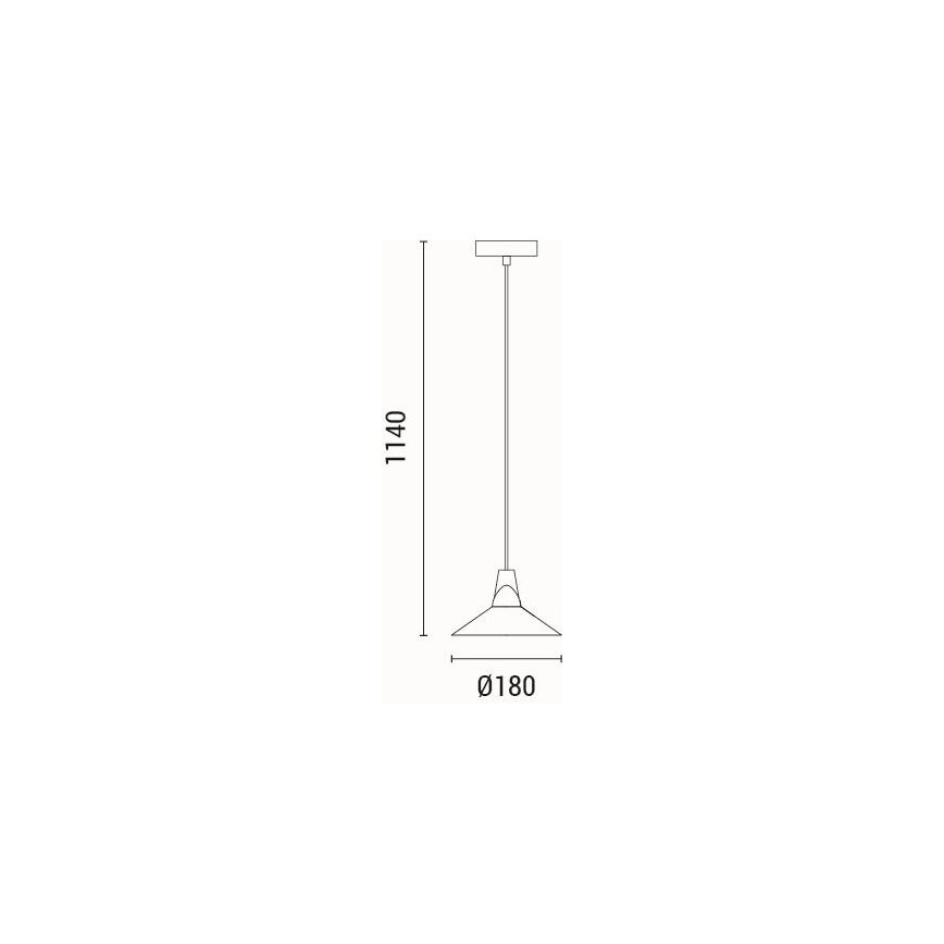 Candeeiro suspenso 1xE27/15W/230V preto