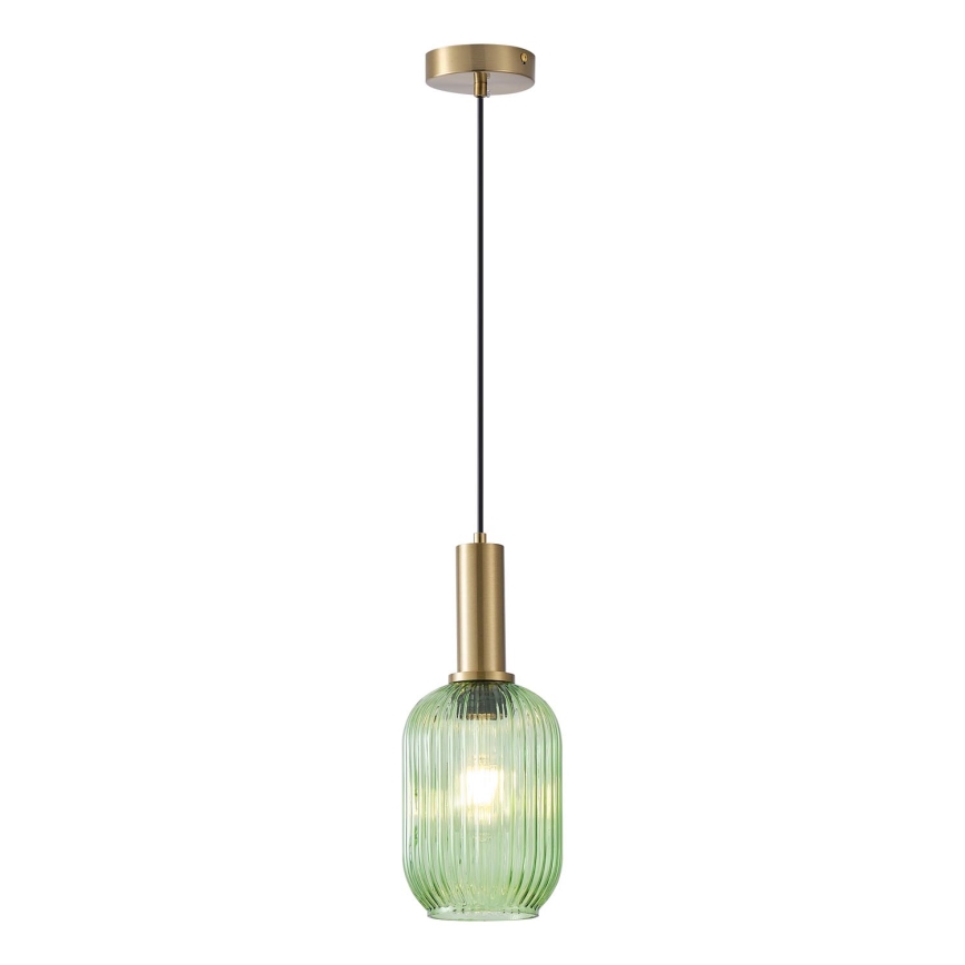 Candeeiro suspenso 1xE27/15W/230V verde 13 cm