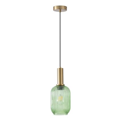 Candeeiro suspenso 1xE27/15W/230V verde 13 cm