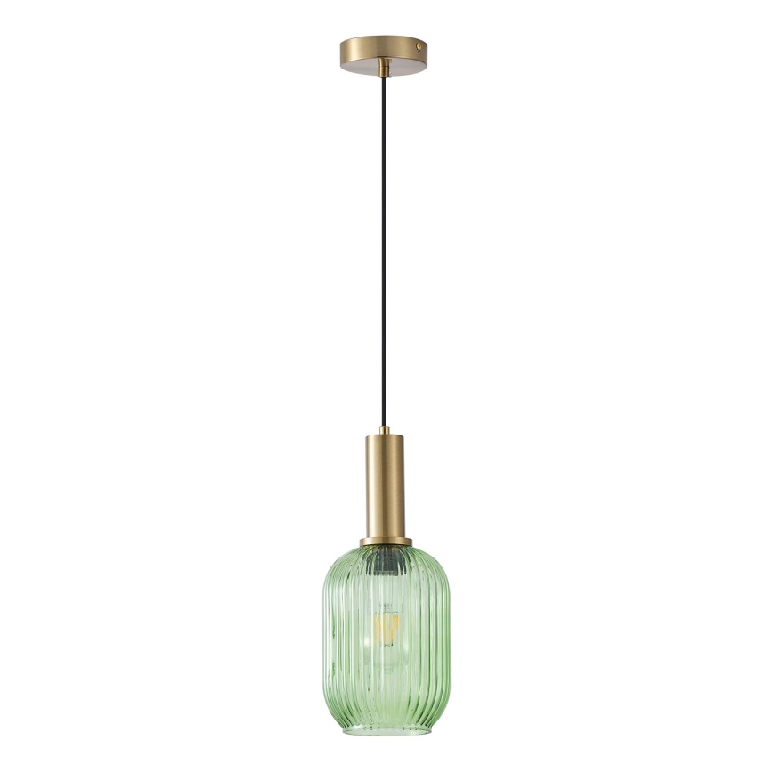 Candeeiro suspenso 1xE27/15W/230V verde 13 cm