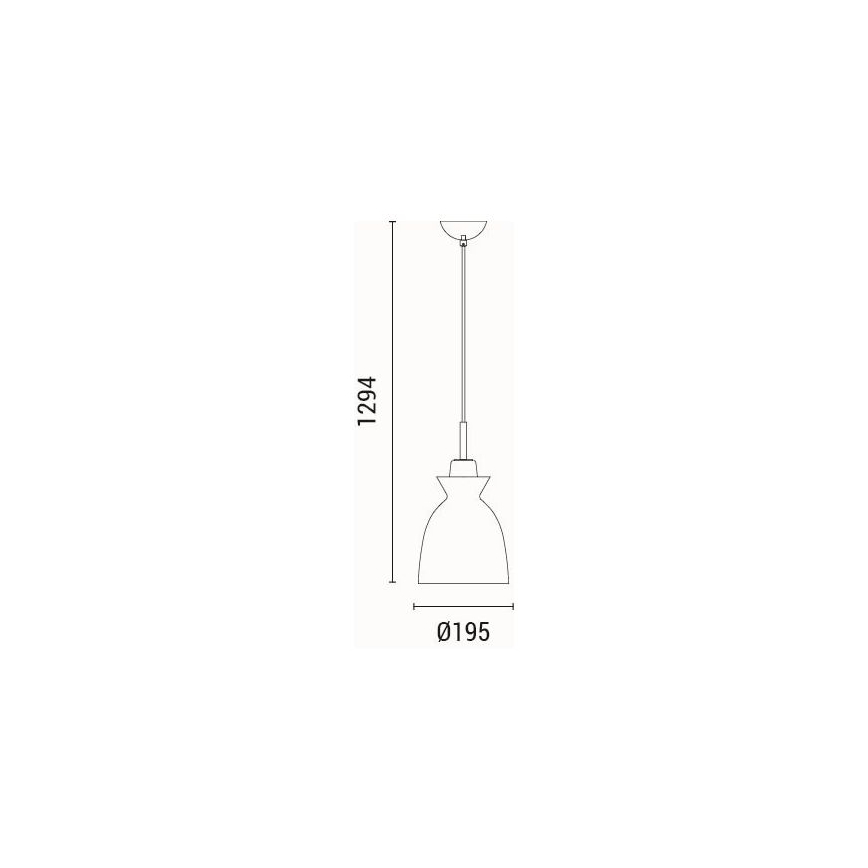 Candeeiro suspenso 1xE27/15W/230V verde diâmetro 19,5 cm
