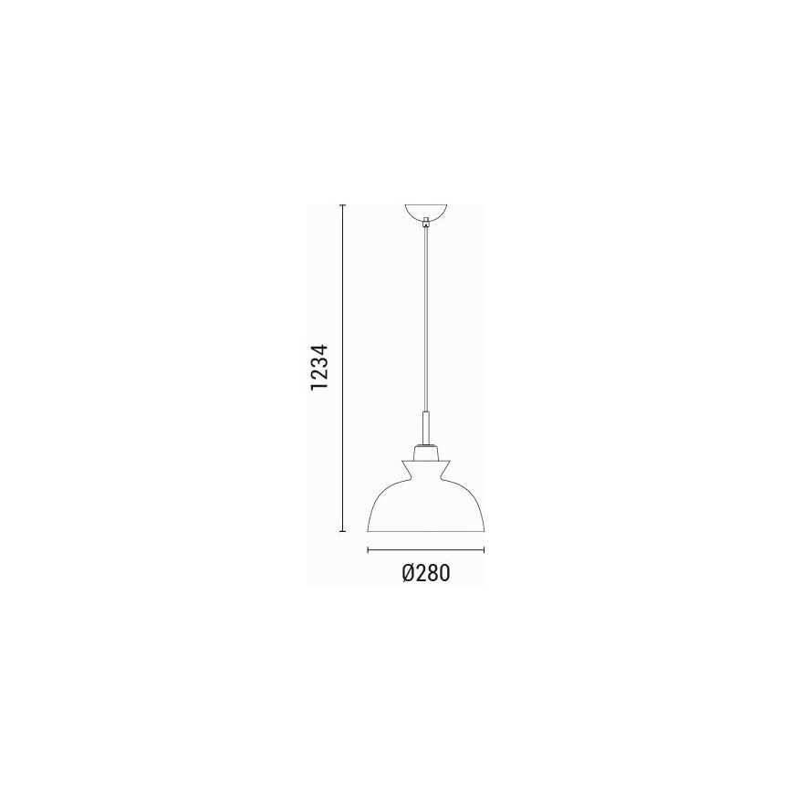Candeeiro suspenso 1xE27/15W/230V verde diâmetro 28 cm