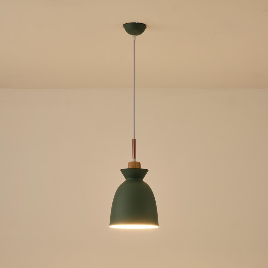 Candeeiro suspenso 1xE27/15W/230V verde