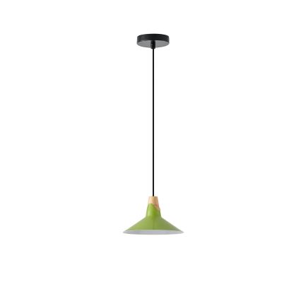 Candeeiro suspenso 1xE27/15W/230V verde