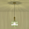 Candeeiro suspenso 1xE27/15W/230V verde pr. 20 cm