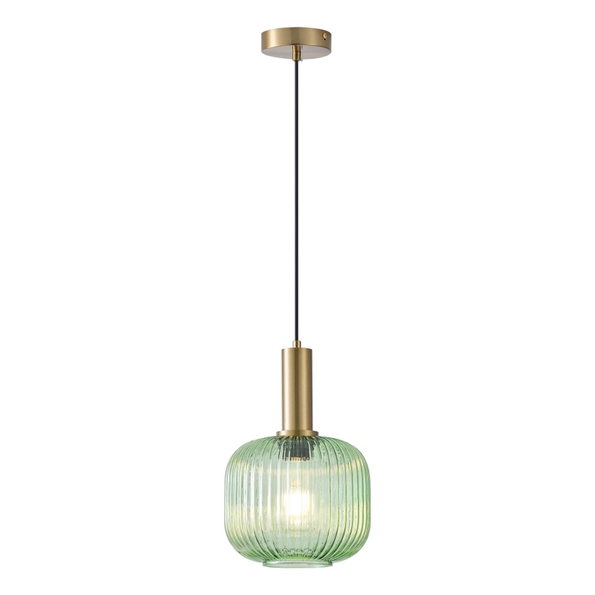 Candeeiro suspenso 1xE27/15W/230V verde pr. 20 cm
