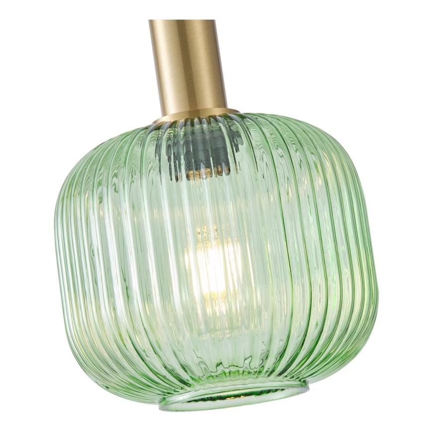Candeeiro suspenso 1xE27/15W/230V verde pr. 20 cm