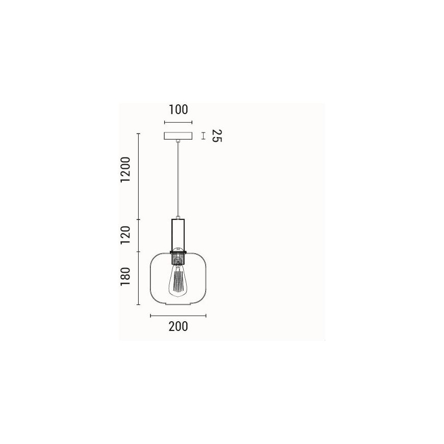 Candeeiro suspenso 1xE27/15W/230V verde pr. 20 cm