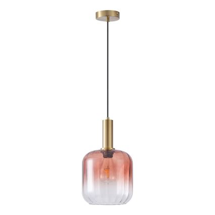 Candeeiro suspenso 1xE27/15W/230V vermelho/fumado diâmetro 20 cm