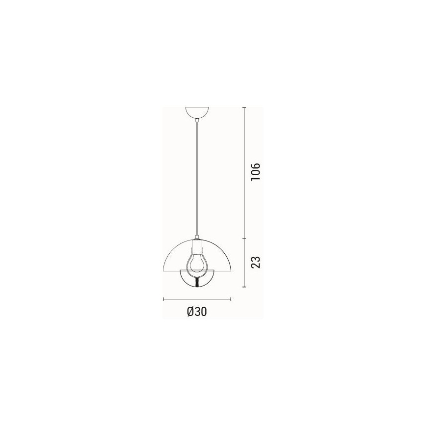 Candeeiro suspenso 1xE27/15W/230V vermelho