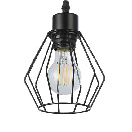 Candeeiro suspenso 1xE27/35W/230V diâmetro 18 cm preto