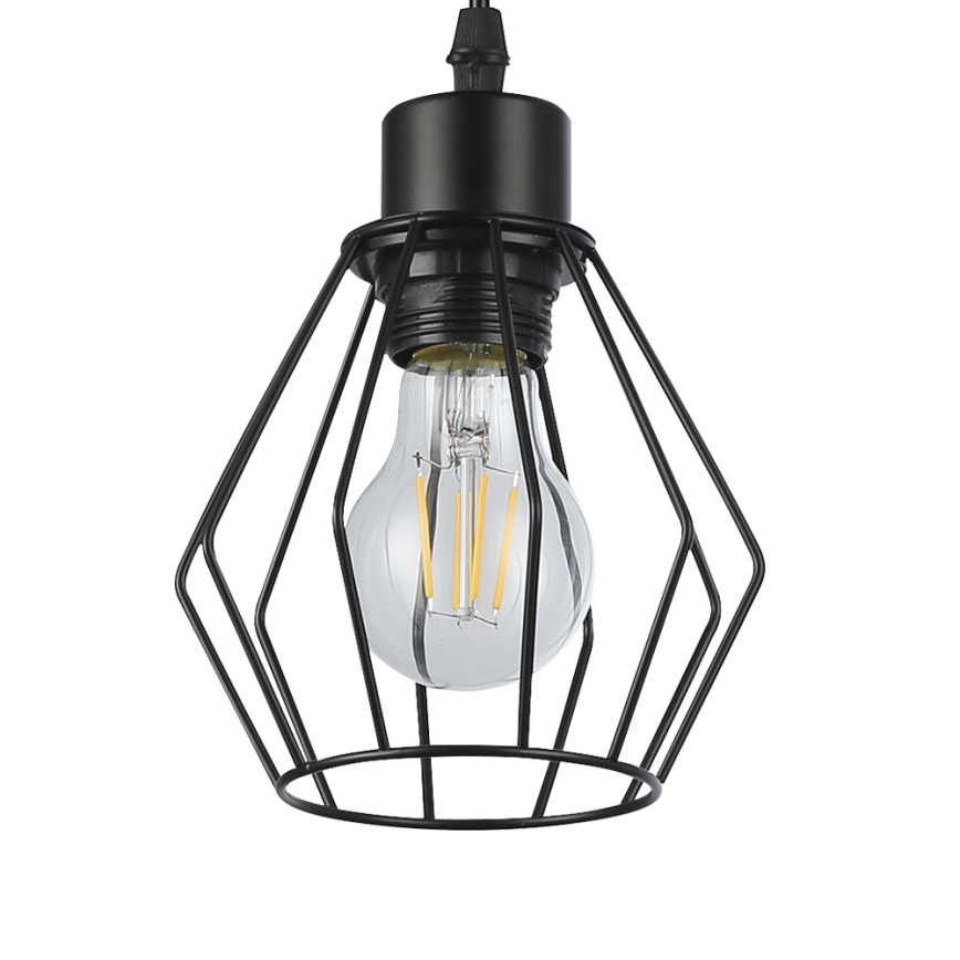 Candeeiro suspenso 1xE27/35W/230V diâmetro 18 cm preto
